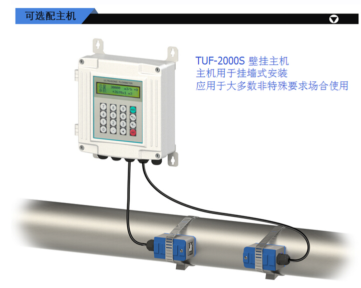 外夹式超声波流量计可选配的TUF-2000S壁挂主机