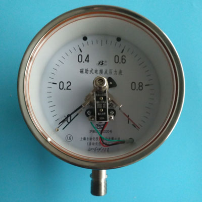 YXC-150BFZ不锈钢耐震磁助式电接点压力表