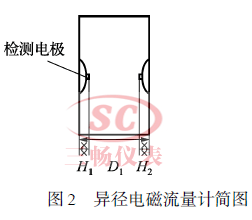 异径电磁流量计简图