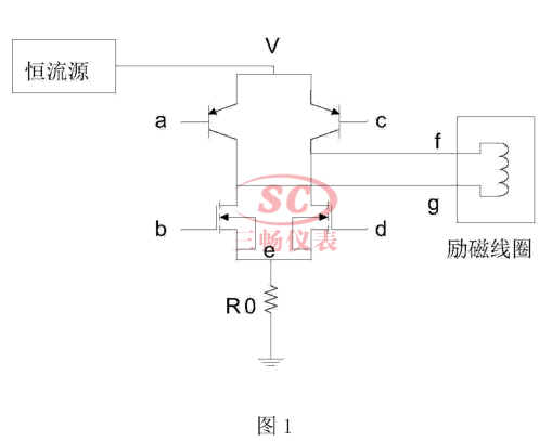 电磁流量计励磁控制系统示意图