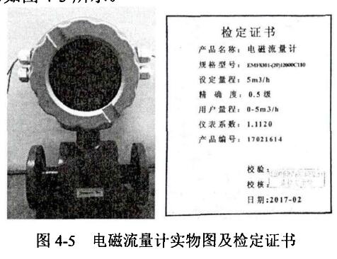 电磁流量计实物图及检定证书