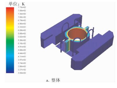 电磁流量计整体的三维温度场
