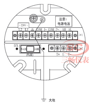 一体式电磁流量计传感器防雷接线