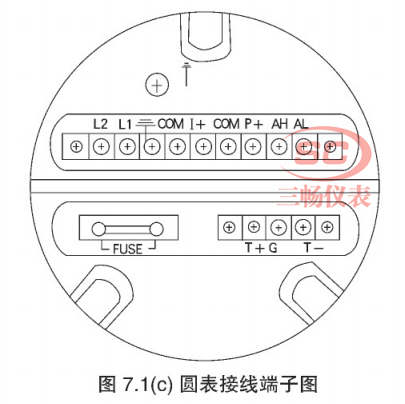一体式电磁流量计传感器接线端子图，转换器接线端子图