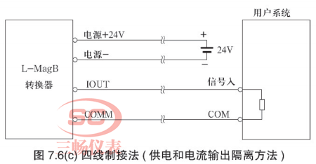 电磁流量计转换器四线制接线方法