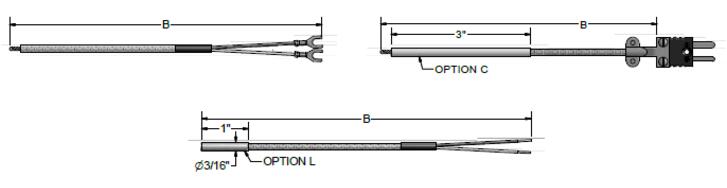 绝缘线型热电偶的示意图