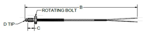 简单描述螺纹喷嘴热电偶的型号规格