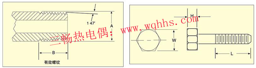 热电偶的标准锥管螺纹螺纹和直螺纹尺寸图文说明